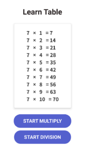 Multiplication Games Math quiz 2