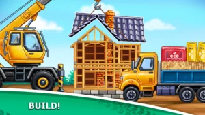 Truck games – build a house 4